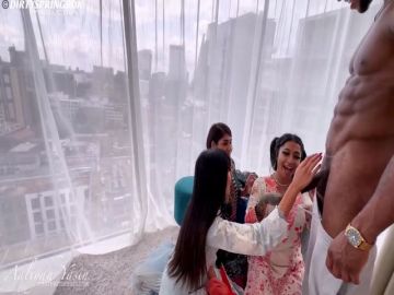 Aaliyah Yasin, Yasmina Khan, Sahara Knite - Three Desi Bhabis Gone Wild With A BBC