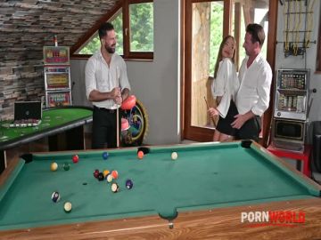 Dina Joy - Horny Hottie Dina Joy Turns A Game Of Billiards Into A Fast And Furious DP Threesome 01 06 2025