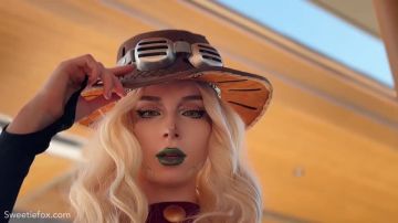 Sweetie Fox - Fem Gyro Zeppeli Fucks Johnny And Gets Cum In Her Mouth